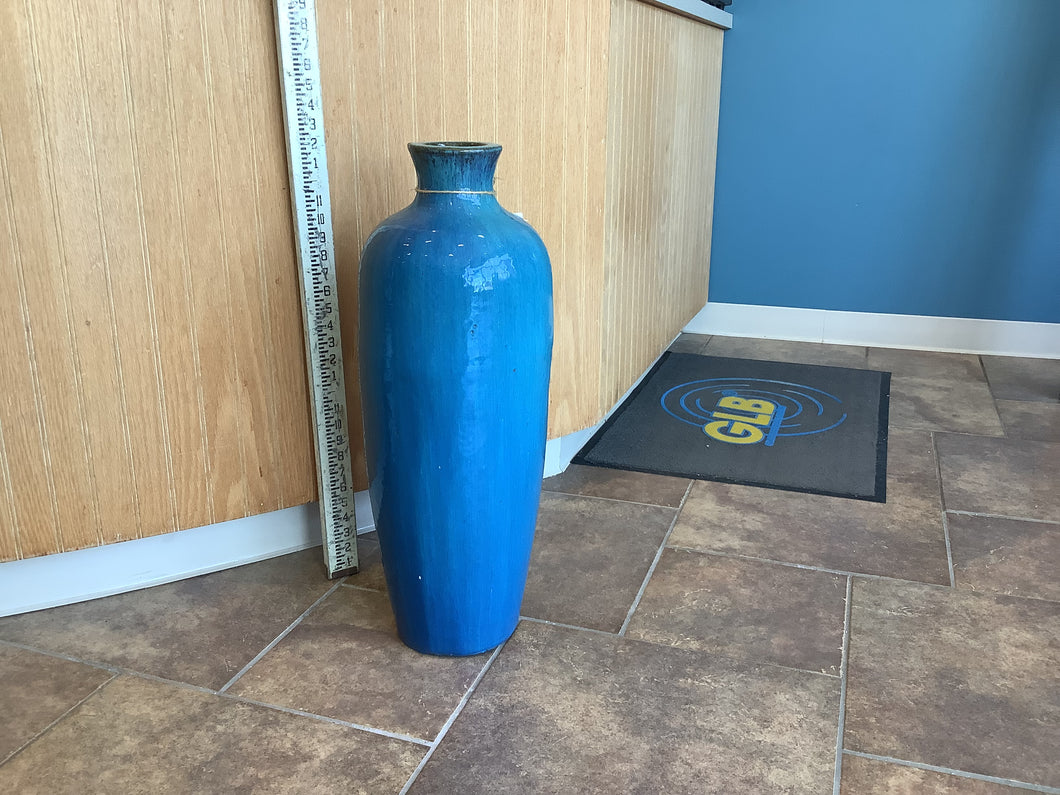 Pottery blue vase